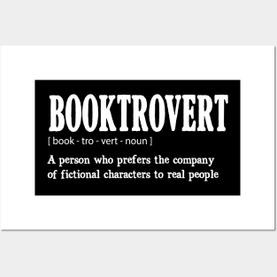 Funny Booktrovert Definition Book Lovers Librarian Bookish Posters and Art